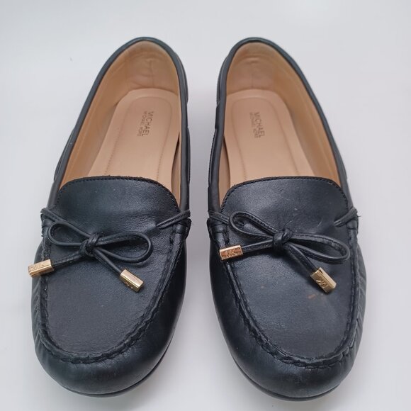 MICHAEL Michael Kors Black Leather Loafers - Picture 3 of 16